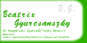 beatrix gyurcsanszky business card